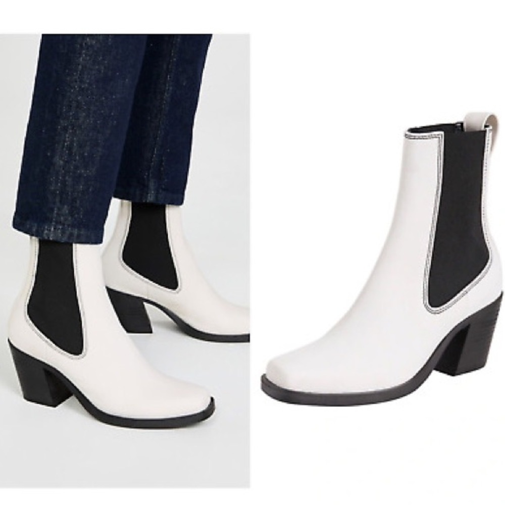 Rag & Bone Axis Leather Boots In‎ Antique White Sz 36.5/ US 6.5 $425